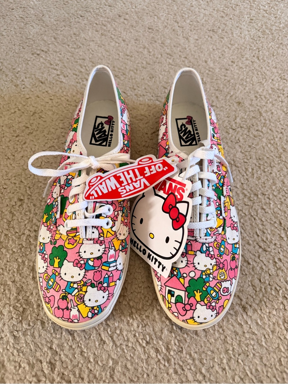 Vans Hello Kitty Pink Multicolor Canvas Sneakers